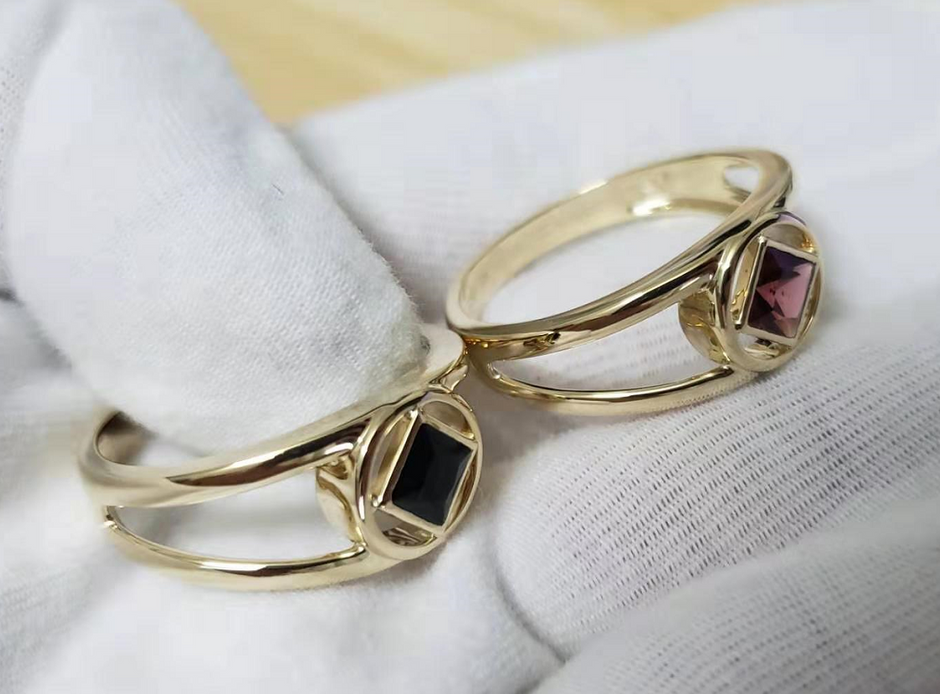 10K Rings with Black Onyx Ring (NAR-25-G-O) image 1