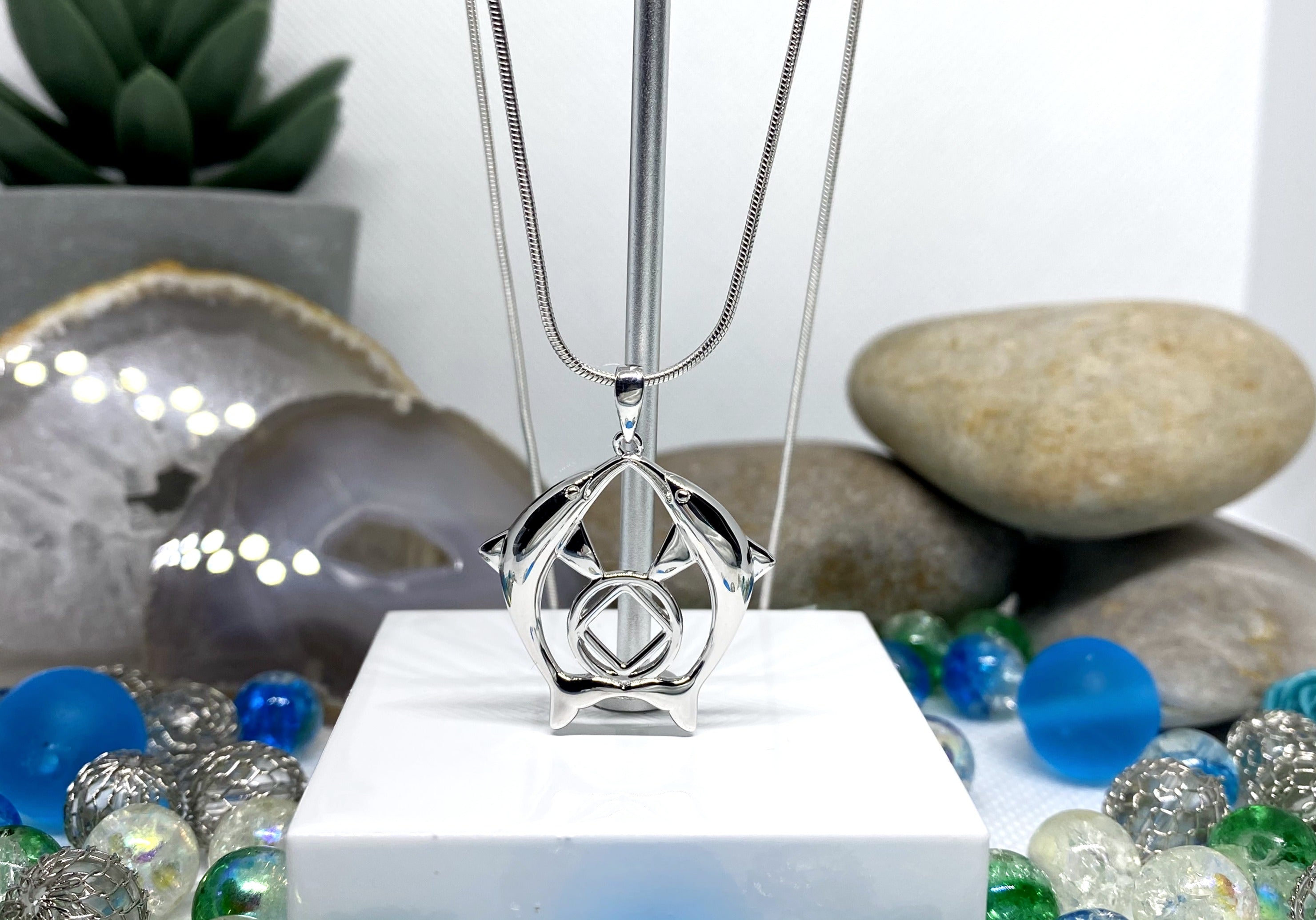 Dolphin NA Pendant .925 sterling silver image 0