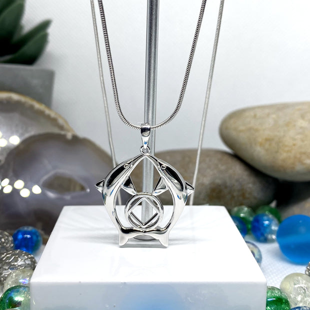 Dolphin NA Pendant .925 sterling silver image 0