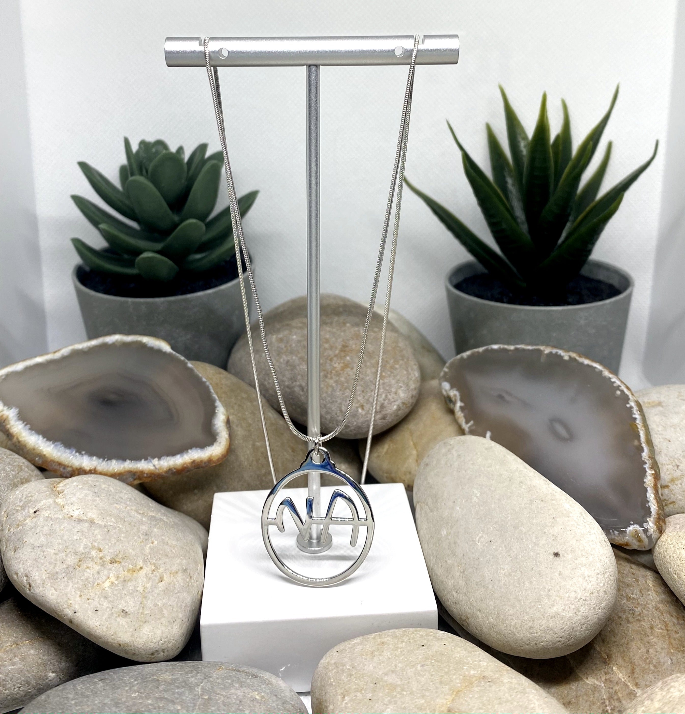 Large NA Pendant Pendant .925 sterling silver image 1