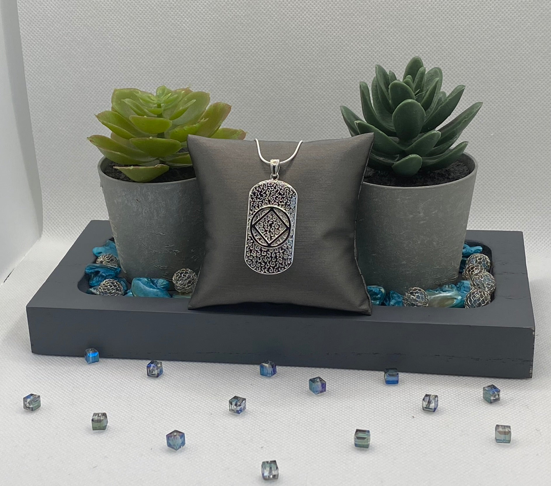 NA ServiceSymbol logo XL Dog Tag Pendant .925 sterling silver image 1