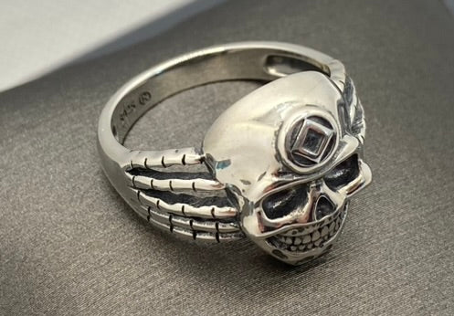 Skull with Service Symbol .925 Sterling silver NAR-30 image 1