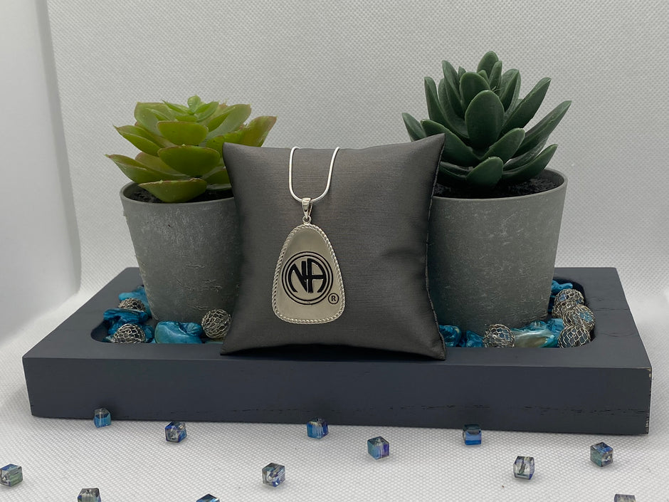 Large Just For Today Key Tag Pendant .925 sterling silver image 2