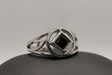 NA Sterling Silver Service Symbol Ring with CZ NAR-03 image 3