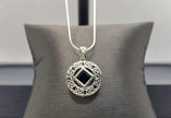 NA Service Symbol Celtic Pendant with CZ stone in center image 8