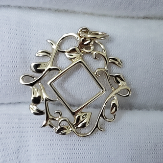 14K Gold Vine NA Service Symbol Pendant image 0