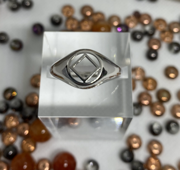 NA service symbol  sterling silver ring NAR-11 image 0