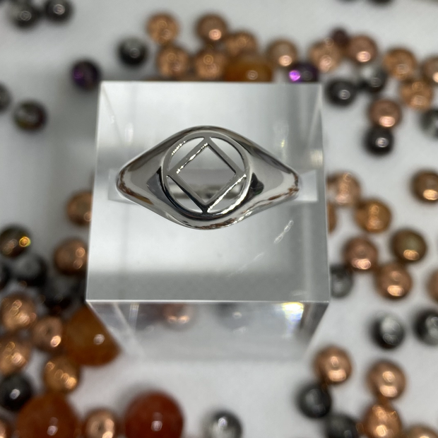 NA service symbol  sterling silver ring NAR-11 image 0