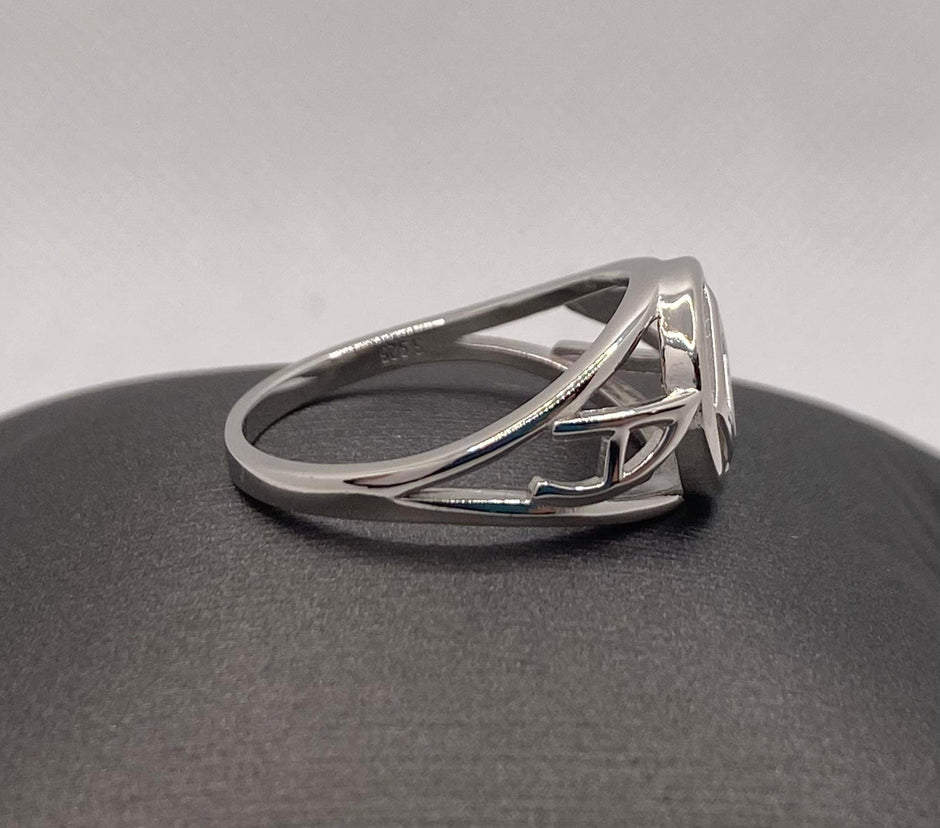 NA Sterling Silver Service Symbol Ring with CZ NAR-03 image 4