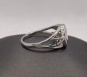 NA Sterling Silver Service Symbol Ring with CZ NAR-03 image 4
