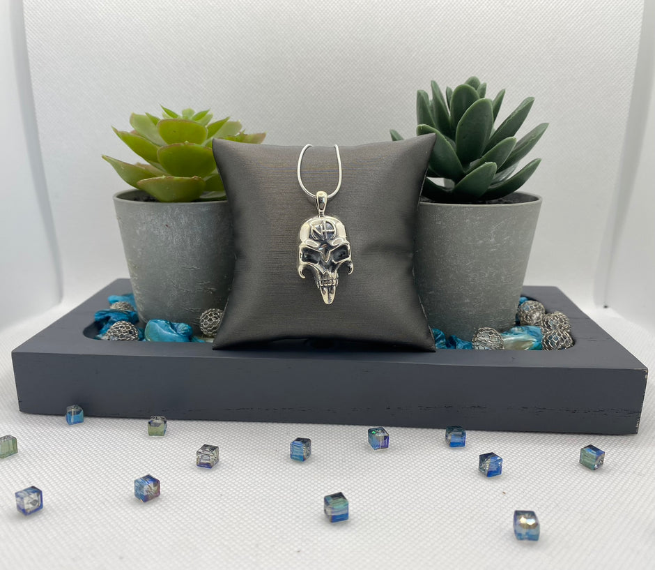 Skull with NA Symbol Pendant .925 sterling silver image 1