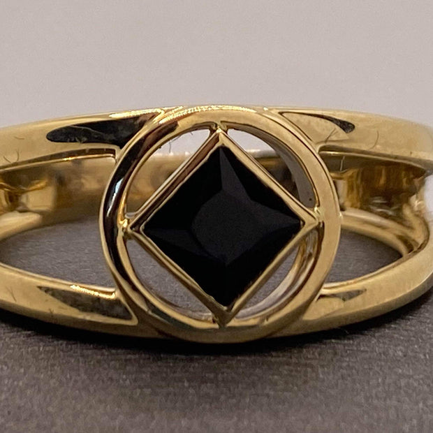 10K Rings with Black Onyx Ring (NAR-25-G-O) image 0