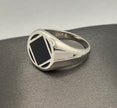 NA Black Inlay Service Symbol Signet Ring .925 Sterling Silver NAR-37 image 2