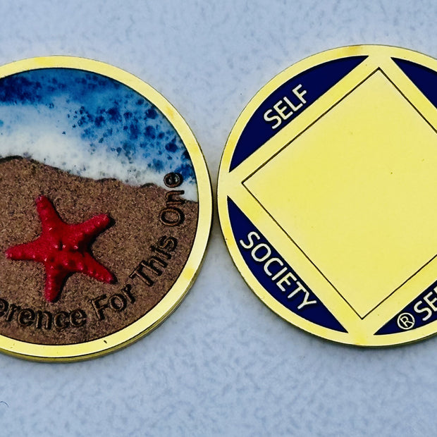 Custom Engraved NA Starfish Medallion image 0