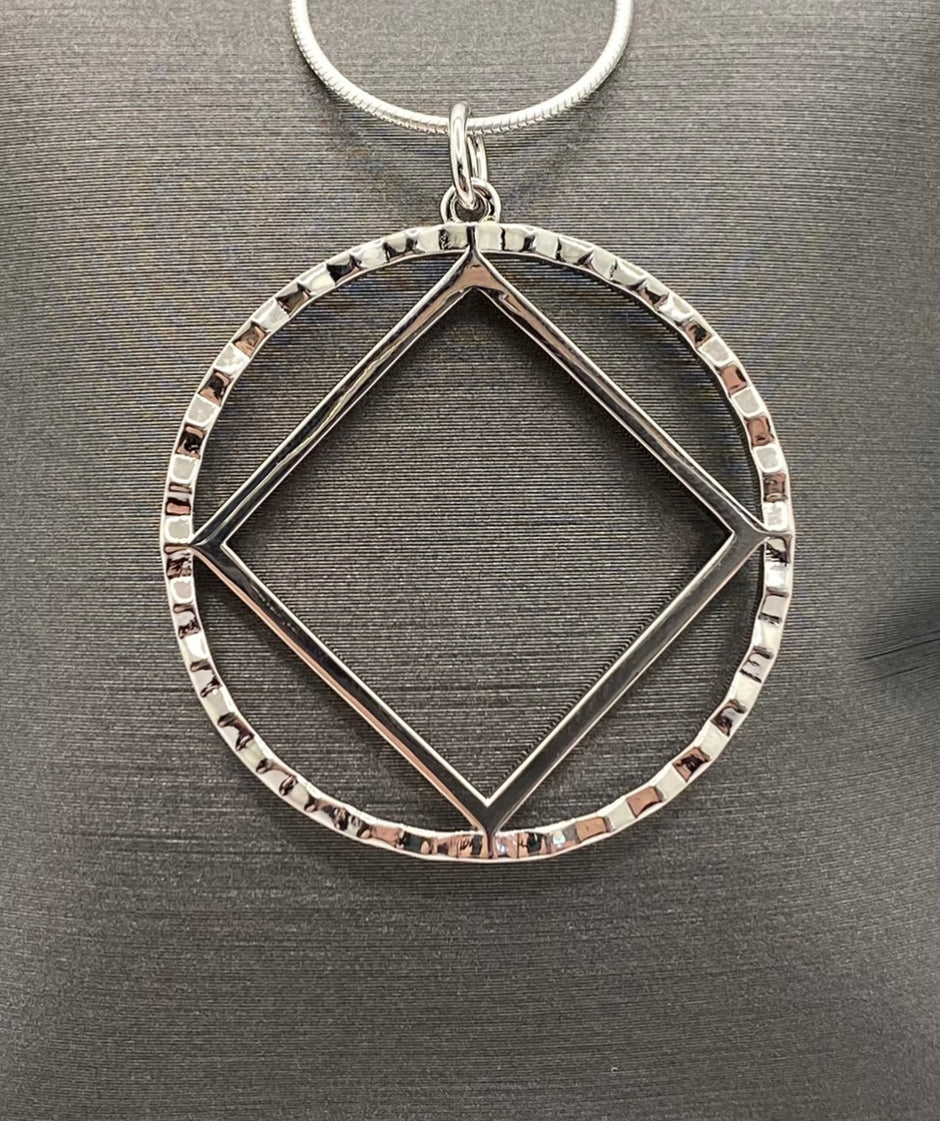 Large diamond cut NA Service Symbol Pendant .925 sterling silver image 0