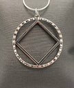 Large diamond cut NA Service Symbol Pendant .925 sterling silver image 0