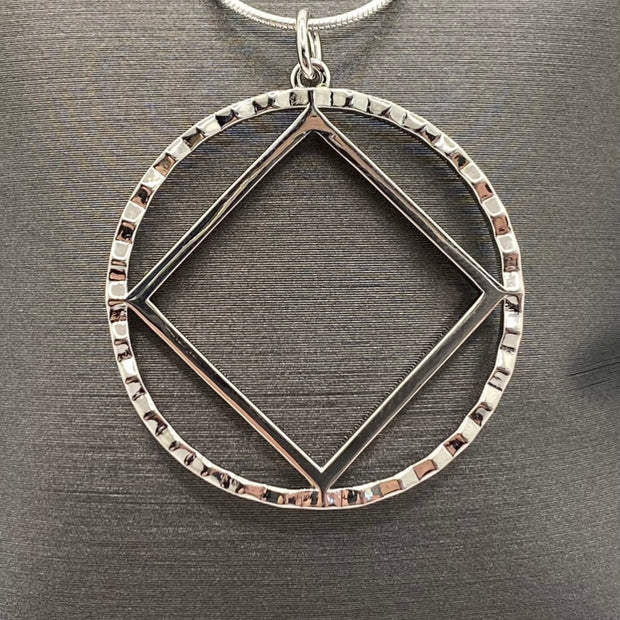 Large diamond cut NA Service Symbol Pendant .925 sterling silver image 0