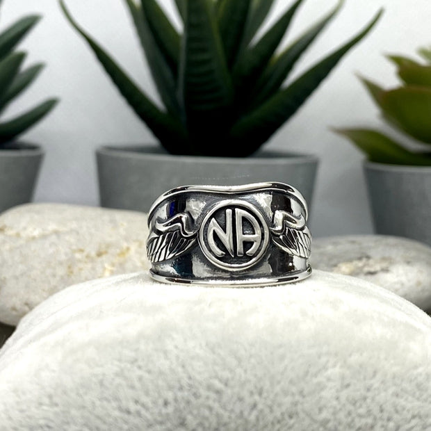 Wing Ring with NA in center (NAR-24) image 0