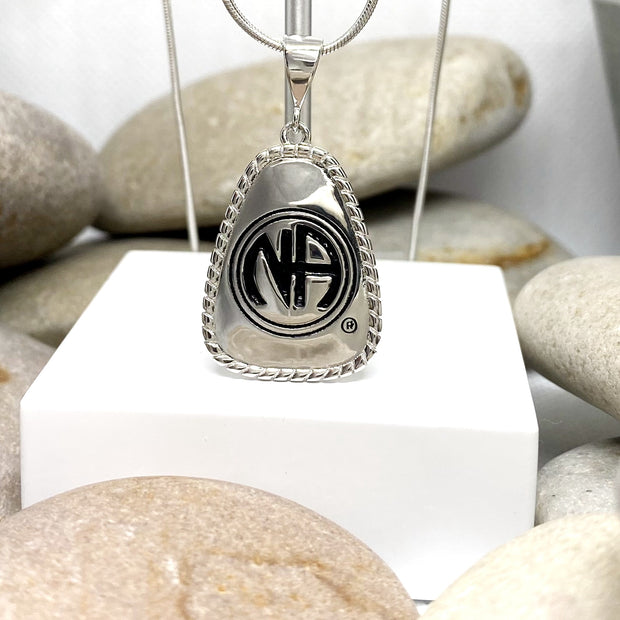 Small NA Just for Today Key Tag Pendant .925 sterling image 0