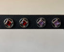 Small Sterling Silver Stud NA Earrings with stones NAE-12 image 3