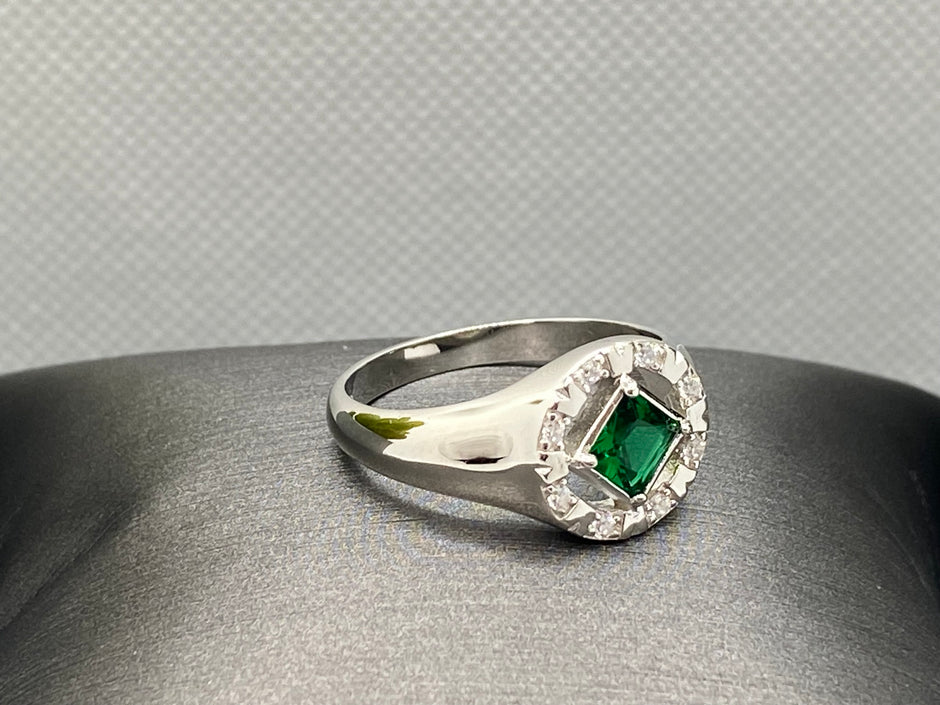 NA service symbol sterling silver ring with cubic zirconia NAR-04 image 5