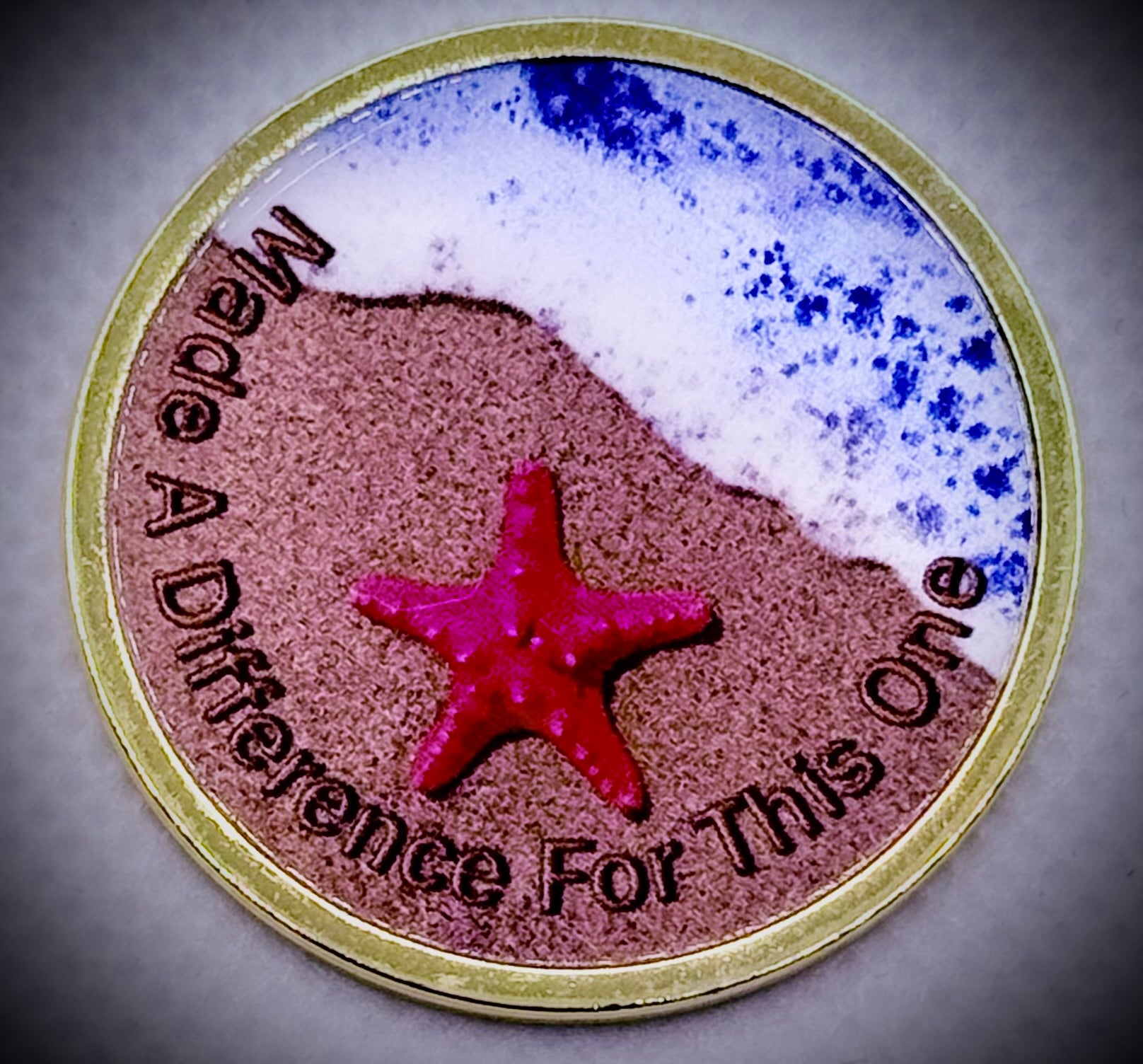 Custom Engraved NA Starfish Medallion