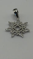 Medium NA Service Symbol in Sunburst Pendant .925 sterling silver