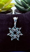 Medium NA Service Symbol in Sunburst Pendant .925 sterling silver