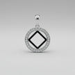 NA Service Symbol with clear CZ stones