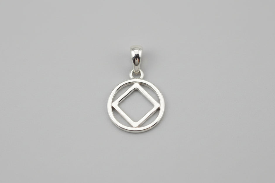 Extra Small NA Service Symbol  Pendant .925 sterling silver