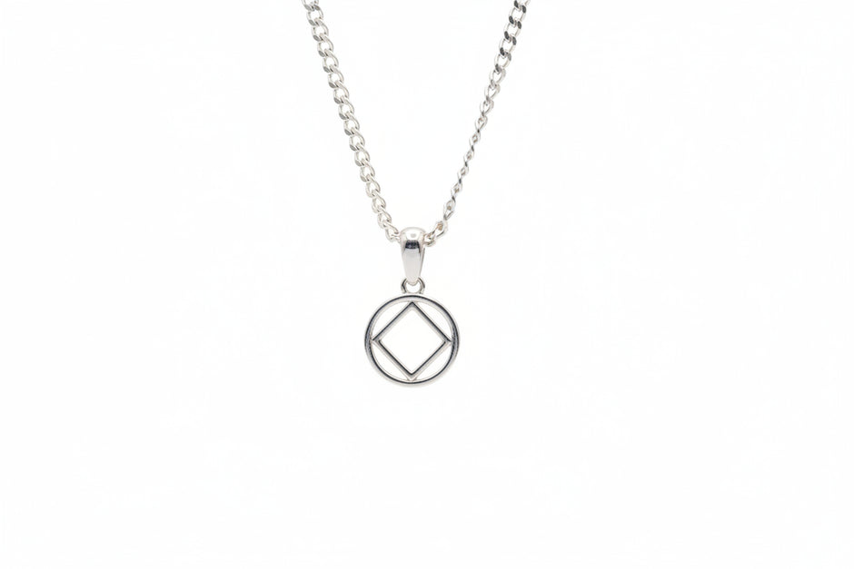 Extra Small NA Service Symbol  Pendant .925 sterling silver