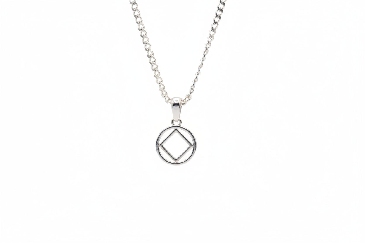 Extra Small NA Service Symbol  Pendant .925 sterling silver
