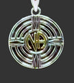 Original logo NA Pendant .925 sterling silver with 18k gold plated NA in center