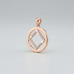 Rose Gold NA Service Symbol with CZ stones