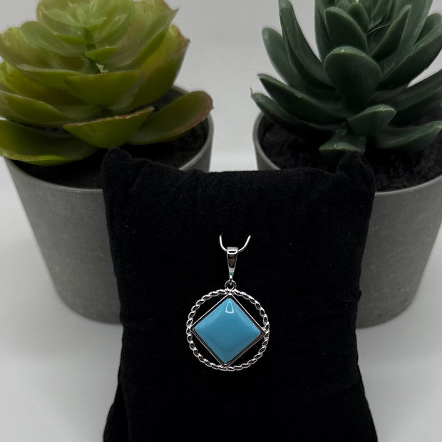 NA Service Symbol with Sleeping Beauty Turquoise in .925 silver