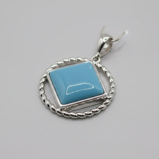 NA Service Symbol with Sleeping Beauty Turquoise in .925 silver