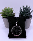 Large NA Logo Pendant with 12 cubic zirconia stones .925 sterling silver 38MM