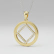 18k Gold plated NA Service Symbol with CZ stones