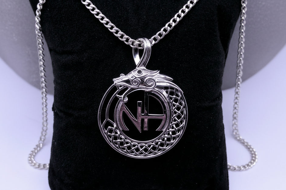 Dragon with NA Pendant .925 sterling silver