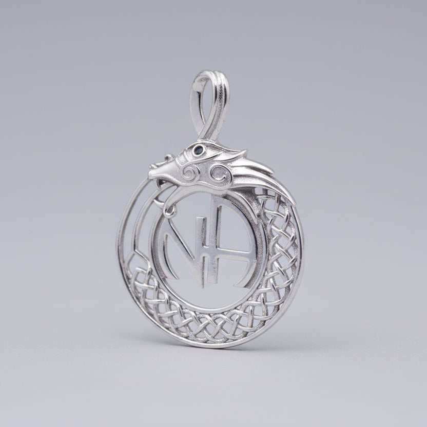 Dragon with NA Pendant .925 sterling silver
