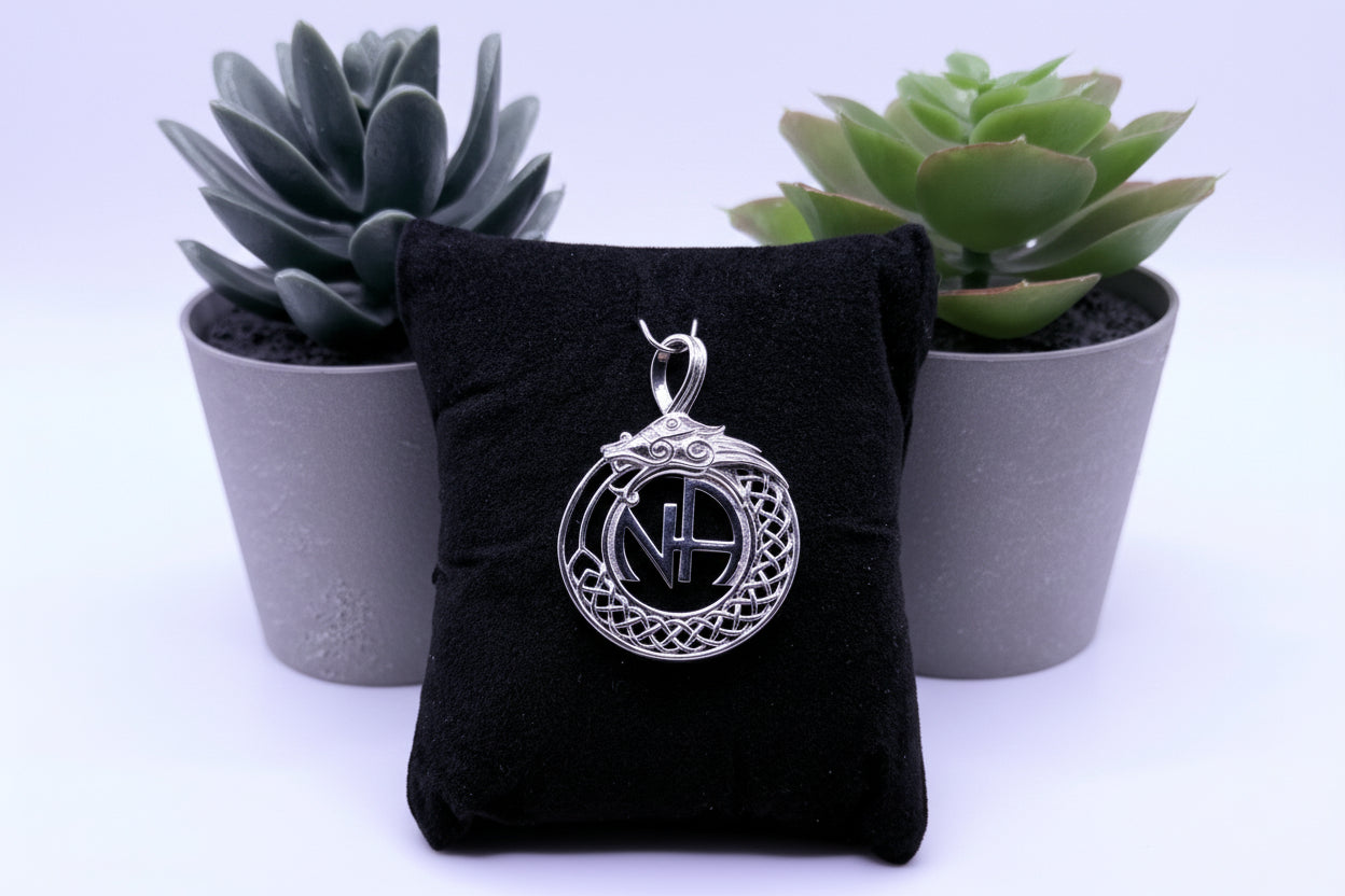 Dragon with NA Pendant .925 sterling silver