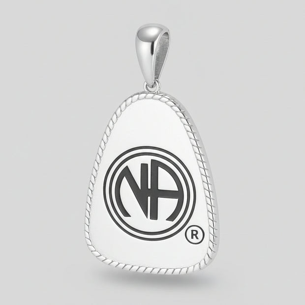 Large Just For Today Key Tag Pendant .925 sterling silver