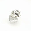 NA Service Symbol Ring with a large Cubic Zirconia Stone .925