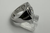 NA Service Symbol Ring with a large Cubic Zirconia Stone .925