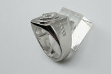 NA Service Symbol Ring with a large Cubic Zirconia Stone .925