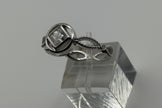 NA Ring Service Symbol with Cubic Zirconia Stone Center and cz accents around band .925