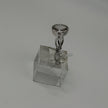 NA Ring Service Symbol with Cubic Zirconia Stone Center and cz accents around band .925