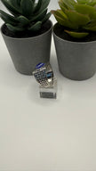 NA Sterling Silver .925 Men's Basket Weave Ring with Genuine Blue Lapis