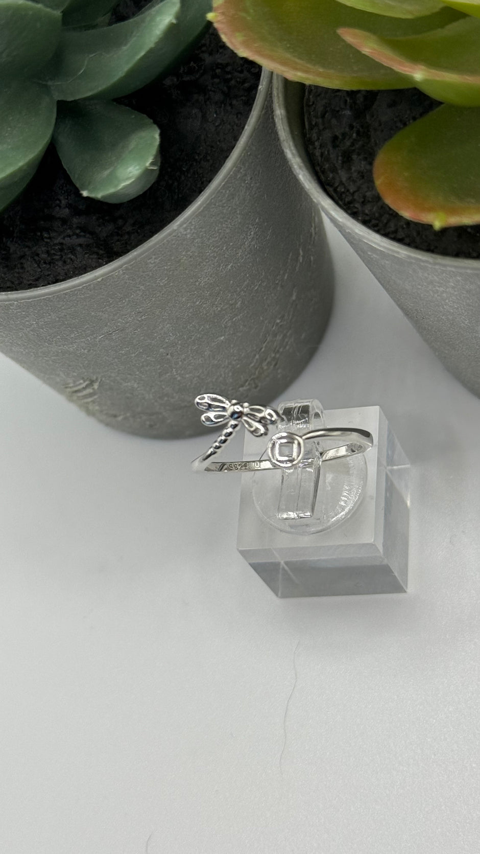 NA Service Symbol with Dragonfly Ring .925 Sterling Silver Ring