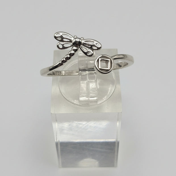 NA Service Symbol with Dragonfly Ring .925 Sterling Silver Ring